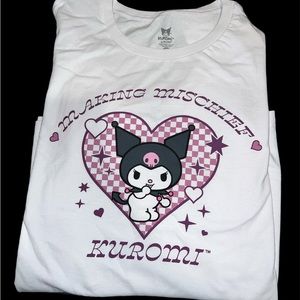 Sanrio Kuromi White Graphic T-shirt size Medium